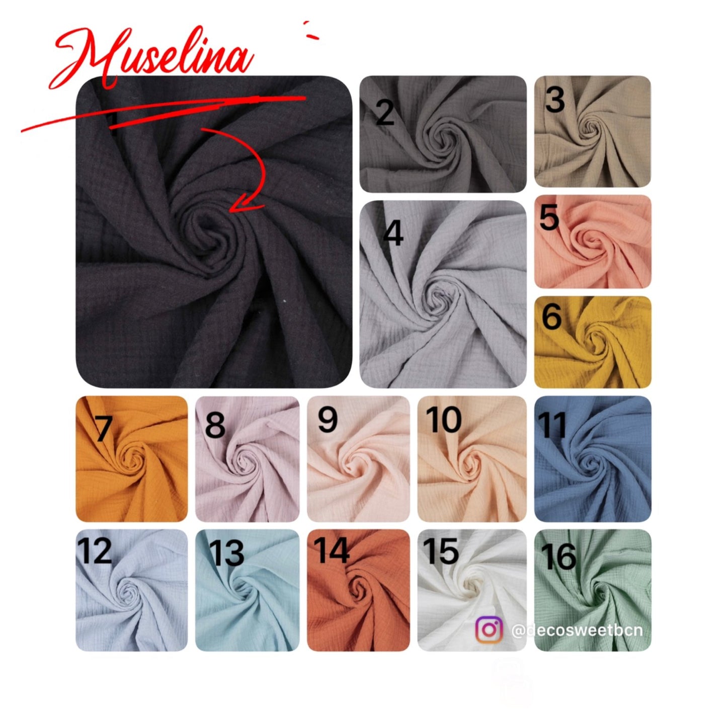 COJÍN LETRA - MUSELINA - Decosweetbcn