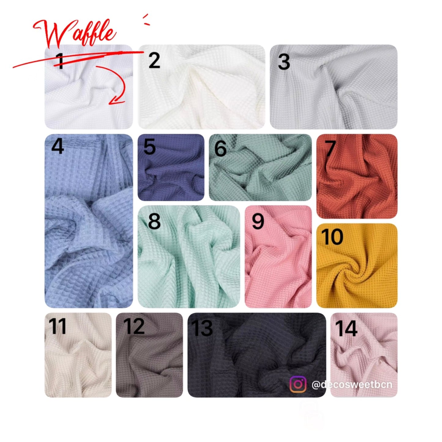 COJÍN LETRA WAFFLE - Decosweetbcn